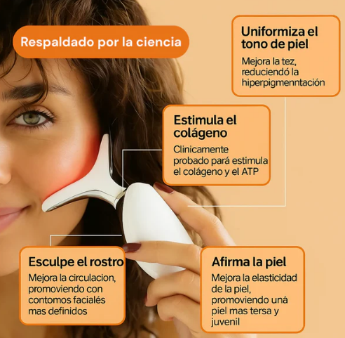 Masajeador facial LED + Masajeador Facial frio/calor Antiarrugas - LumiPulse | InovvaBeauty™